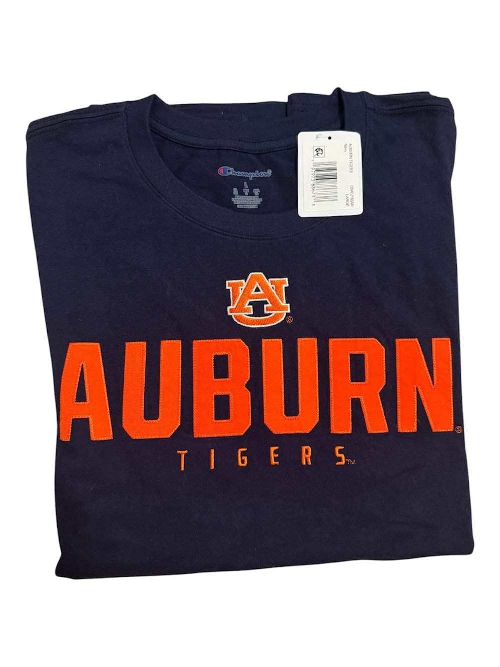 Champion Navy Blue Auburn Tigers Logo Tee